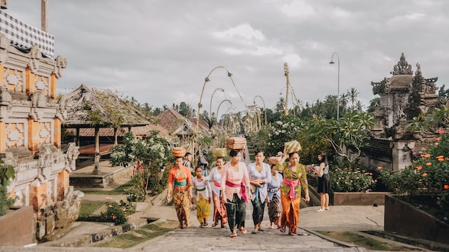 typical Bali festival in a village